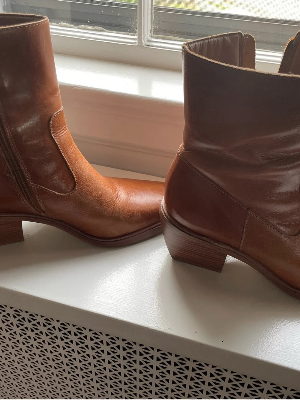 Classic Women's Brown Leather Ankle Boots